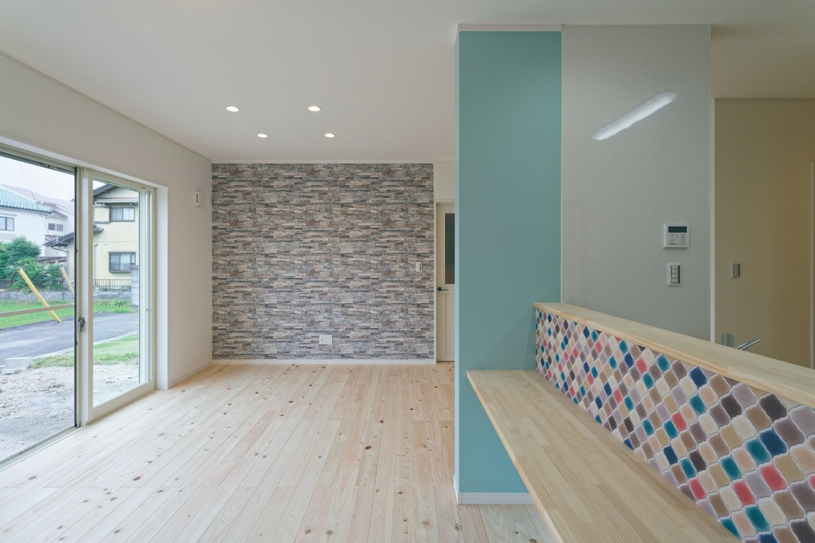 カラフルなリビング