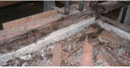 タイル張り浴槽の亀裂